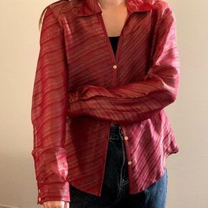 Kenneth Cole Maroon Blouse